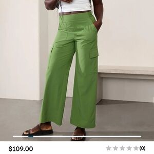 ATHLETA Brooklyn Heights High Rise Cargo Pants Green 16 Style 818495
